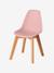 Chaise maternelle design scandinave blanc+rose 11 - vertbaudet enfant 