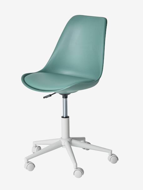 Chaise de bureau enfant à roulettes blanc+bleu+rose+vert 20 - vertbaudet enfant 