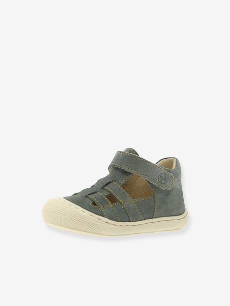 Bottillons semi-ouverts bébé beige+vert sauge 7 - vertbaudet enfant 