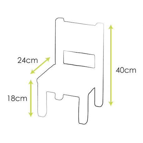 Lot de 2 ma première chaise enfant montessori  1-4 ans Vert sauge 2 - vertbaudet enfant 
