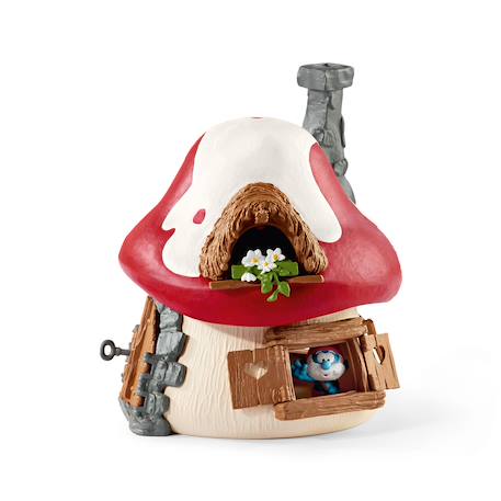 Maison des schtroumpfs avec 2 figurines Rouge 4 - vertbaudet enfant 