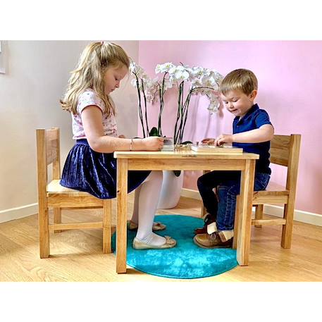 Lot de 2  chaises enfant  en bois  4-7 ans Blanc+Naturel 10 - vertbaudet enfant 