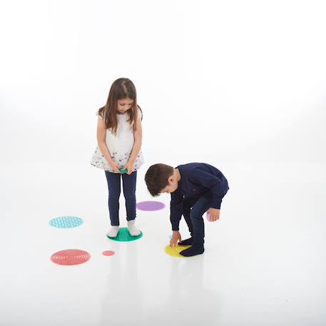 Set de 10 ronds tactiles et texturés en silicone Multicolore 6 - vertbaudet enfant 