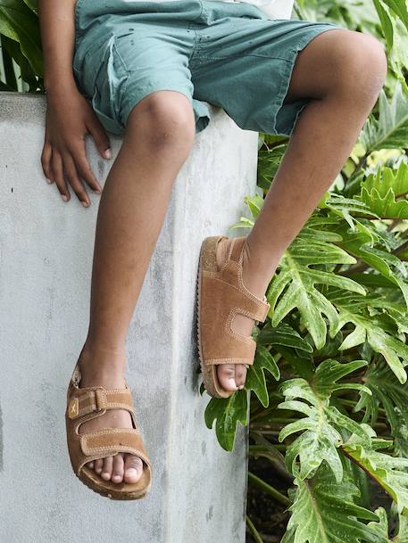Sandales scratchées cuir enfant collection maternelle camel 7 - vertbaudet enfant 