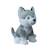 Peluche géante chien husky kodi  - made in france Gris et blanc 3 - vertbaudet enfant 