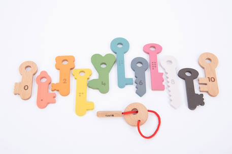 Set de 10 clefs à enfiler Multi-coloured 3 - vertbaudet enfant 