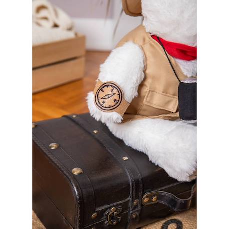 Peluche ours aventurier - gaston aventurier - 40 cm Blanc 4 - vertbaudet enfant 