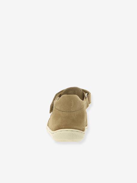 Bottillons semi-ouverts bébé beige+vert sauge 4 - vertbaudet enfant 
