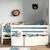 Lit surélevé et tiroirs pin massif et imitation bois naturel  armance & faustin Blanc+Gris 2 - vertbaudet enfant 