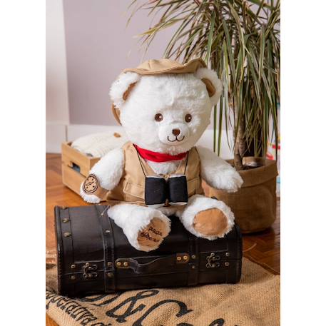 Peluche ours aventurier - gaston aventurier - 40 cm Blanc 3 - vertbaudet enfant 