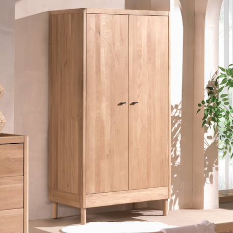 Armoire 2 portes en chêne massif  romane Bois naturel 1 - vertbaudet enfant 