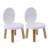Lot de 2 ma première chaise enfant ovaline  1-4 ans Blanc et bois 1 - vertbaudet enfant 