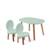 Ensemble table et chaises enfant ovaline  1-4 ans Blanc et bois+Vert sauge 7 - vertbaudet enfant 
