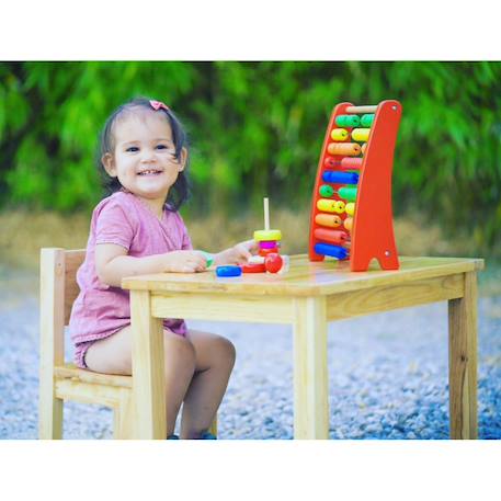 Ma première table enfant montessori  1-4 ans Naturel+Vert sauge 6 - vertbaudet enfant 