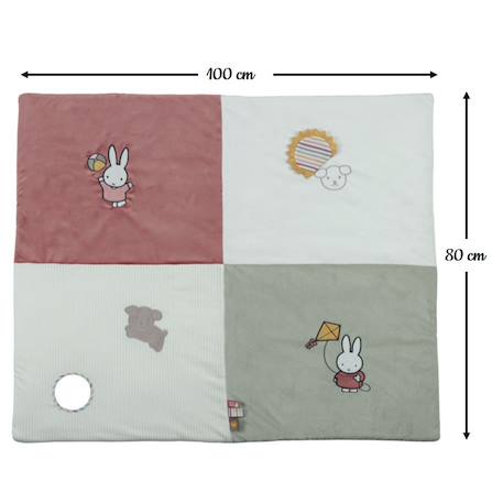 Tapis de jeux pour parc - fluffy Bleu et vert+Rose 8 - vertbaudet enfant 