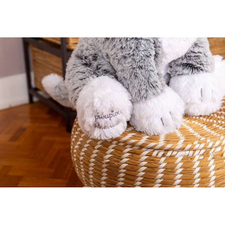 Peluche géante chat moustache  - made in france Gris 5 - vertbaudet enfant 