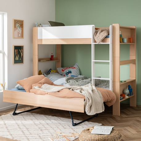 Tiroir lit gigogne en hêtre naturel  arsène Bois naturel 3 - vertbaudet enfant 
