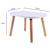 Ma première table enfant ovaline  1-4 ans Blanc et bois+Vert sauge 3 - vertbaudet enfant 