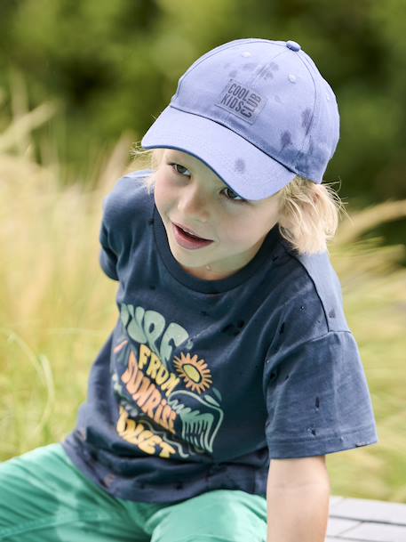 Casquette unie garçon brodée devant lichen+marine 7 - vertbaudet enfant 