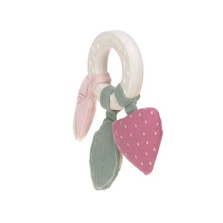 Anneau de dentition en caoutchouc naturel papillon Rose 3 - vertbaudet enfant 