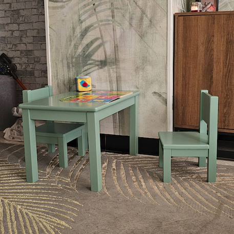 Ma première table enfant montessori  1-4 ans Naturel+Vert sauge 11 - vertbaudet enfant 