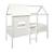 Lit cabane surélevé avec sommier pin massif et imitation bois  ambre Blanc 3 - vertbaudet enfant 