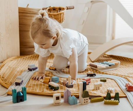 Tapis et sac de rangement grid mustard Jaune 5 - vertbaudet enfant 