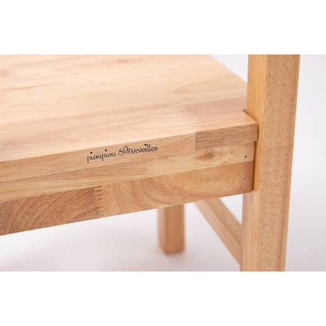 Lot de 2  chaises enfant  en bois  4-7 ans Blanc+Naturel 11 - vertbaudet enfant 