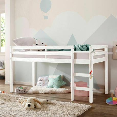 Pack lit mi-hauteur avec matelas bois massif alma Bois naturel 3 - vertbaudet enfant 