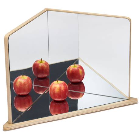 Miroir en bois à 3 faces Multi-coloured 4 - vertbaudet enfant 