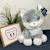 Peluche géante chat moustache  - made in france Gris 3 - vertbaudet enfant 