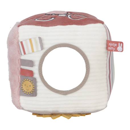 Cube d'activités 15cm - miffy fluffy Rose et blanc 2 - vertbaudet enfant 