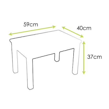 Ma première table enfant montessori  1-4 ans Naturel+Vert sauge 3 - vertbaudet enfant 