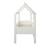 Lit cabane surélevé avec sommier pin massif et imitation bois  ambre Blanc 5 - vertbaudet enfant 