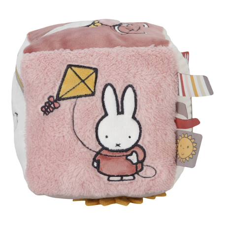 Cube d'activités 15cm - miffy fluffy Rose et blanc 3 - vertbaudet enfant 