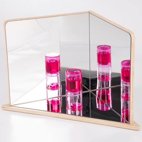 Miroir en bois à 3 faces Multi-coloured 2 - vertbaudet enfant 