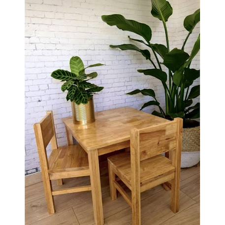 Table enfant en bois    4-7 ans Blanc+Bois 12 - vertbaudet enfant 