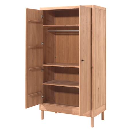 Armoire 2 portes en chêne massif  romane Bois naturel 5 - vertbaudet enfant 