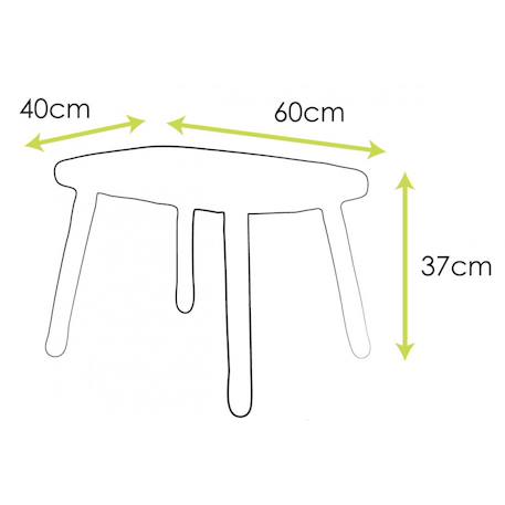 Ma première table enfant ovaline  1-4 ans Blanc et bois+Vert sauge 7 - vertbaudet enfant 