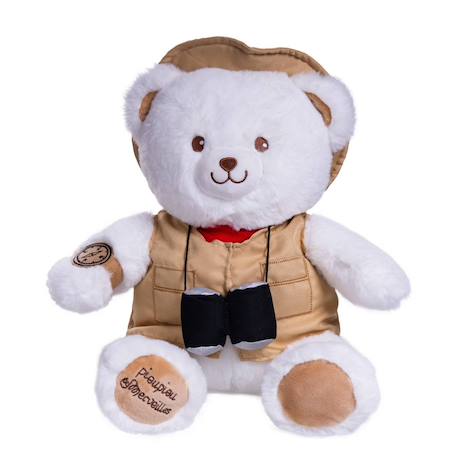 Peluche ours aventurier - gaston aventurier - 40 cm Blanc 1 - vertbaudet enfant 
