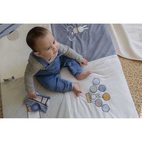 Tapis de jeux pour parc - fluffy Bleu et vert+Rose 3 - vertbaudet enfant 