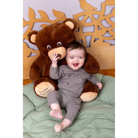 Peluche géante ours augustin   - made in france Marron 6 - vertbaudet enfant 