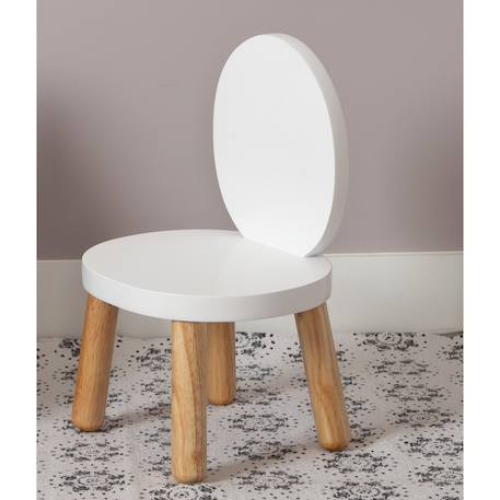 Lot de 2 ma première chaise enfant ovaline  1-4 ans Blanc et bois 3 - vertbaudet enfant 