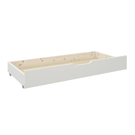 Lit évolutif avec tiroir et matelas pin massif edouard Blanc+Bois 5 - vertbaudet enfant 