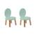 Ensemble table et chaises enfant ovaline  1-4 ans Blanc et bois+Vert sauge 10 - vertbaudet enfant 