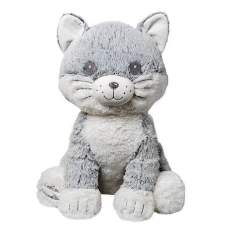 Peluche géante chat moustache  - made in france Gris 1 - vertbaudet enfant 