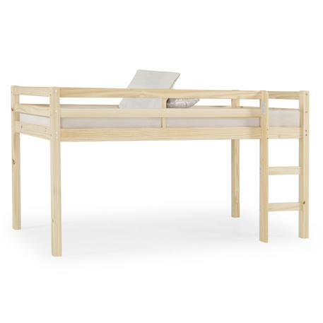 Pack lit mi-hauteur avec matelas bois massif alma Bois naturel 4 - vertbaudet enfant 