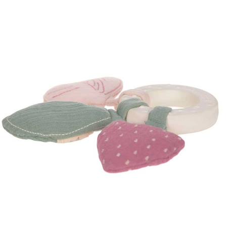 Anneau de dentition en caoutchouc naturel papillon Rose 2 - vertbaudet enfant 