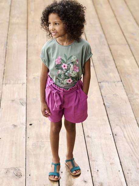 Sandales cuir fille collection maternelle JAUNE CLAIR METALLISE+marron+marron imprimé+turquoise 21 - vertbaudet enfant 