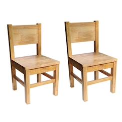 Chambre et rangement-Lot de 2  chaises enfant  en bois  4-7 ans